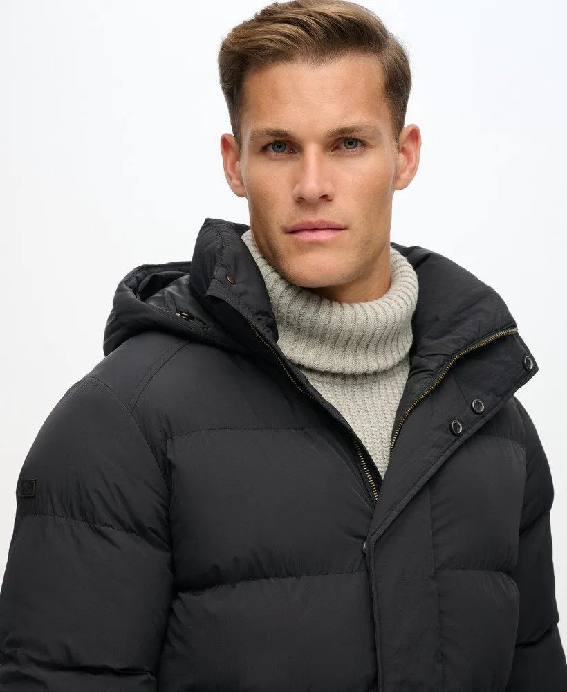 Hooded Longline Puffer Jacket