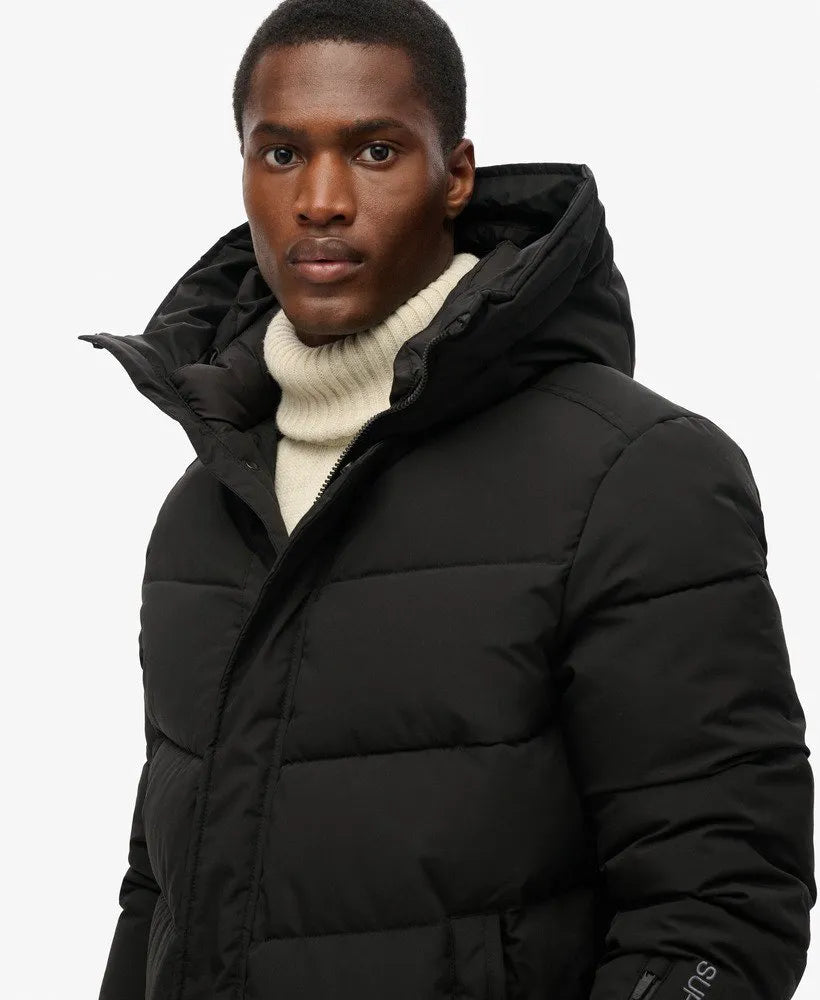 City Chevron Padded Parka Coat