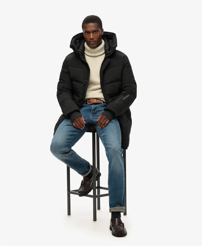 City Chevron Padded Parka Coat