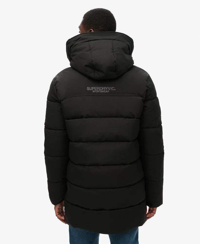 City Chevron Padded Parka Coat