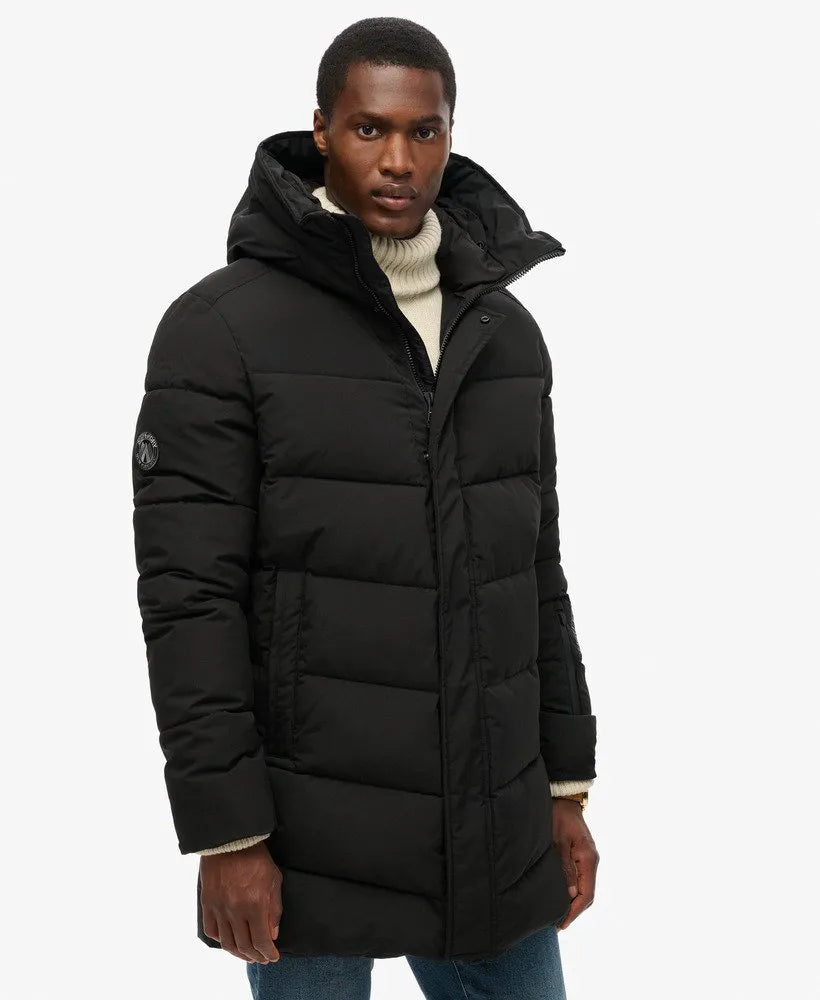 City Chevron Padded Parka Coat