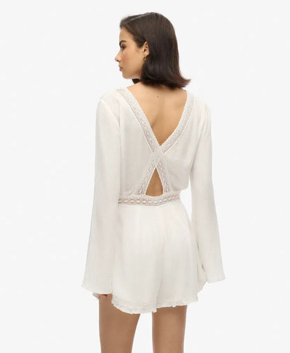 Flare Sleeve Cut Out Playsuit