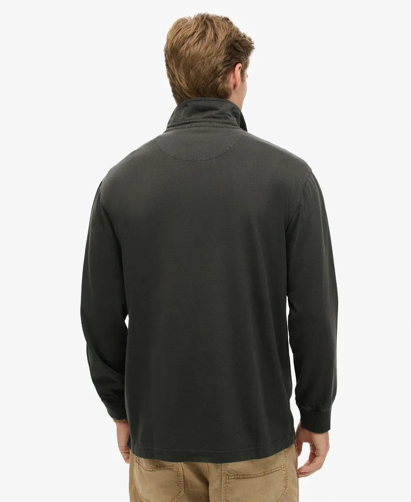 Long Sleeved Contrast Stitch Rugby Shirt