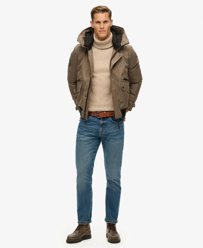 City Tweed Padded Bomber Jacket