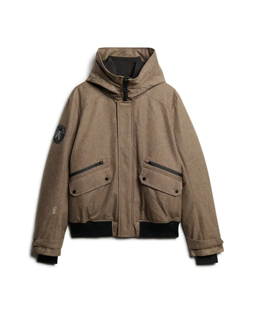 City Tweed Padded Bomber Jacket