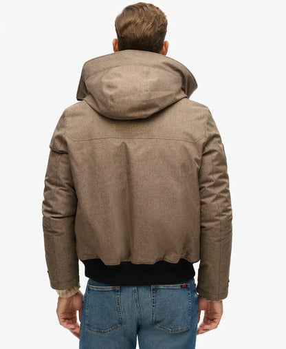 City Tweed Padded Bomber Jacket