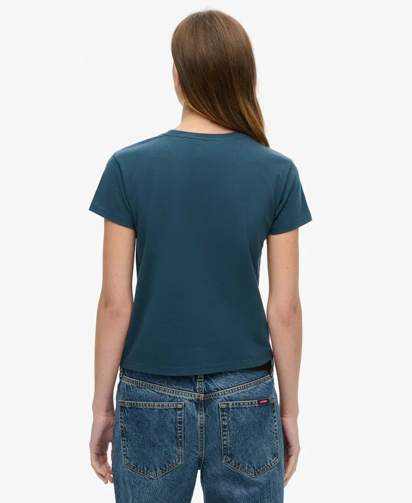 Tattoo Rhinestone Fitted T-Shirt