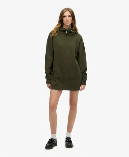 Tattoo Rhinestone Hooded Dress