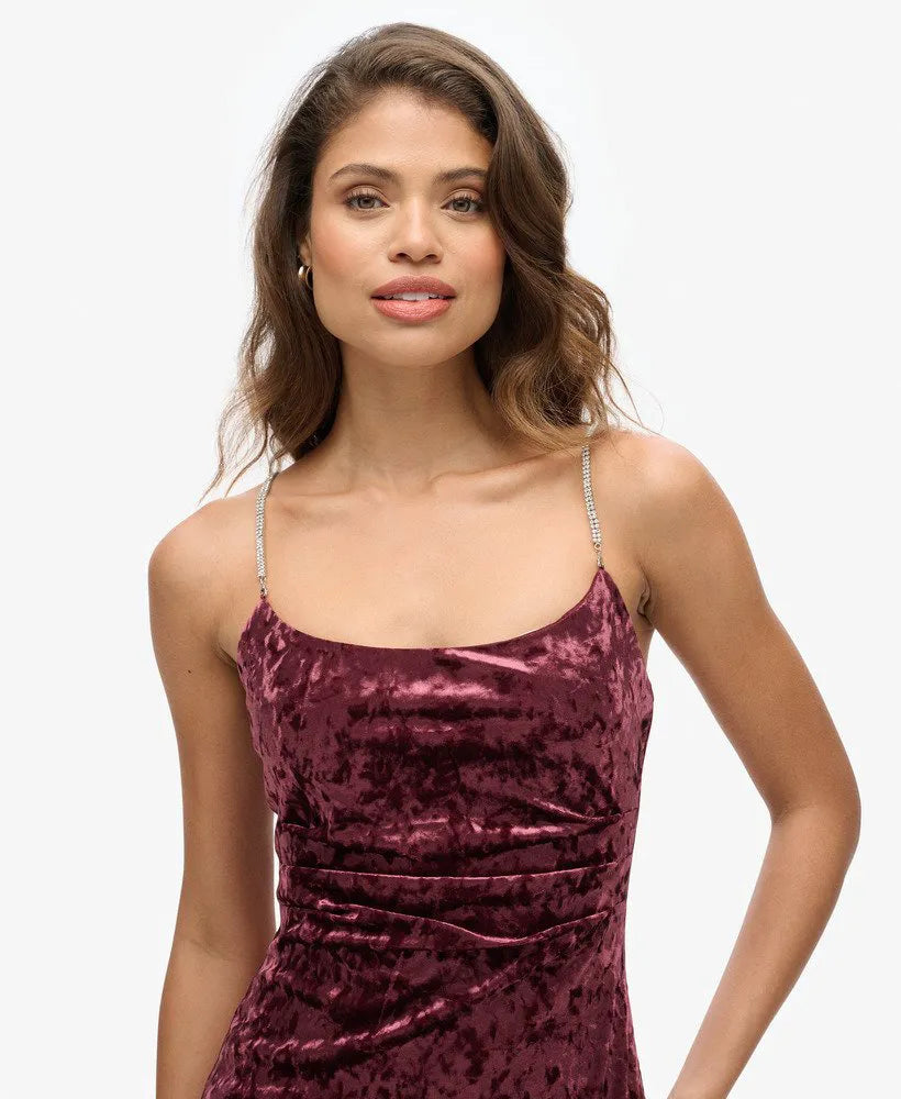 Diamonte Velvet Maxi Dress