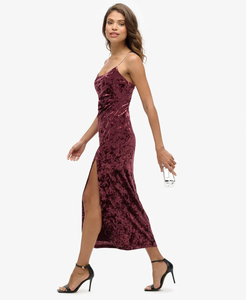 Diamonte Velvet Maxi Dress