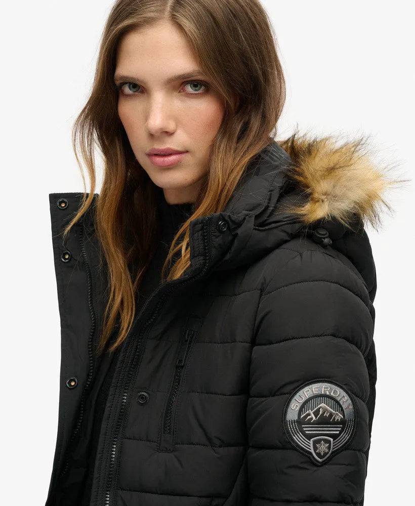 Fuji Hooded Mid Length Puffer Coat