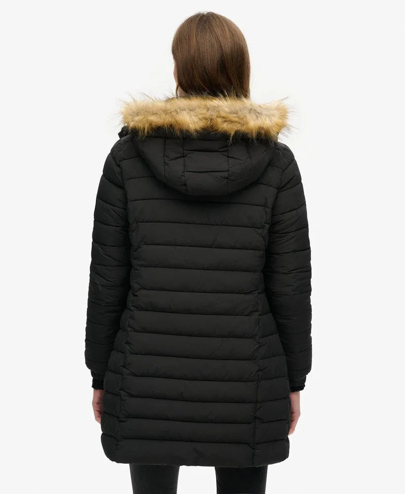 Fuji Hooded Mid Length Puffer Coat