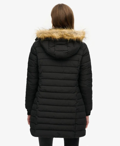 Fuji Hooded Mid Length Puffer Coat