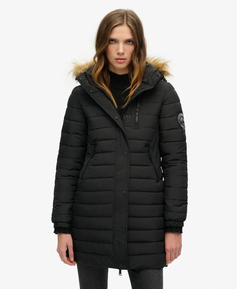 Fuji Hooded Mid Length Puffer Coat