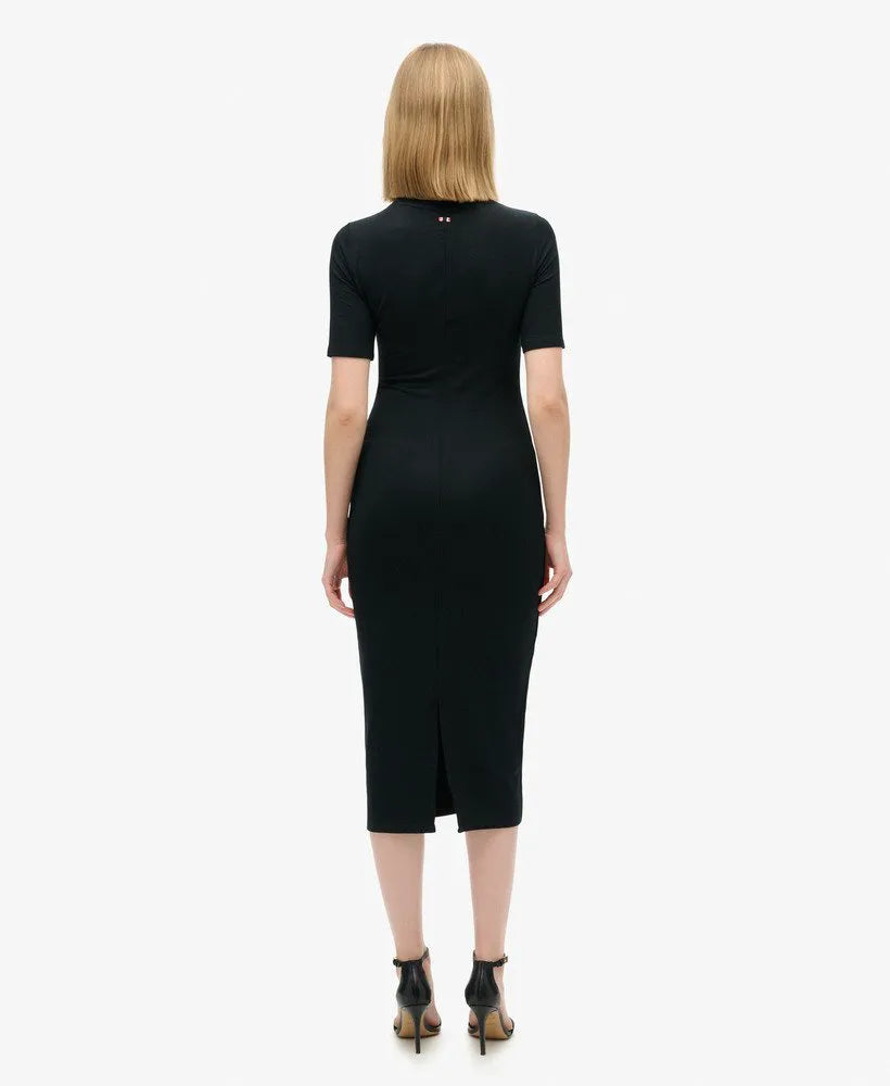 Short Sleeve Midi Jersey Dress