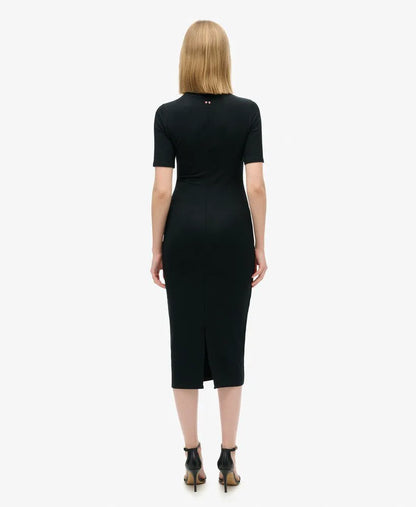 Short Sleeve Midi Jersey Dress