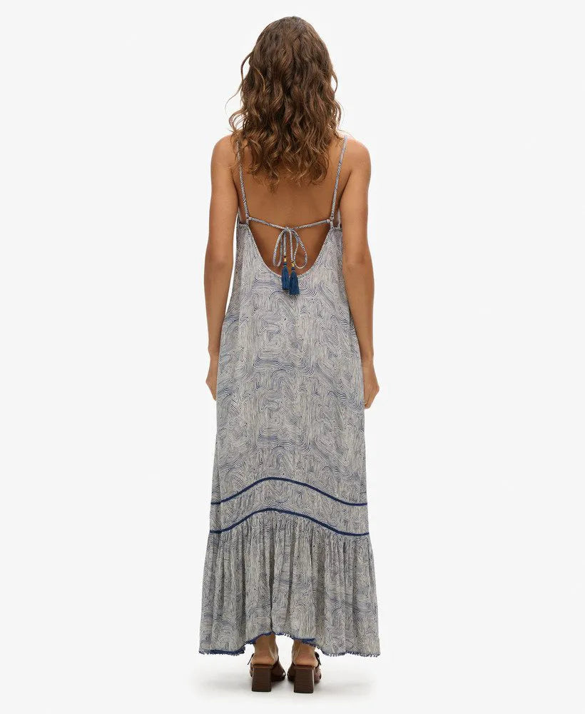 Maze Print Navy