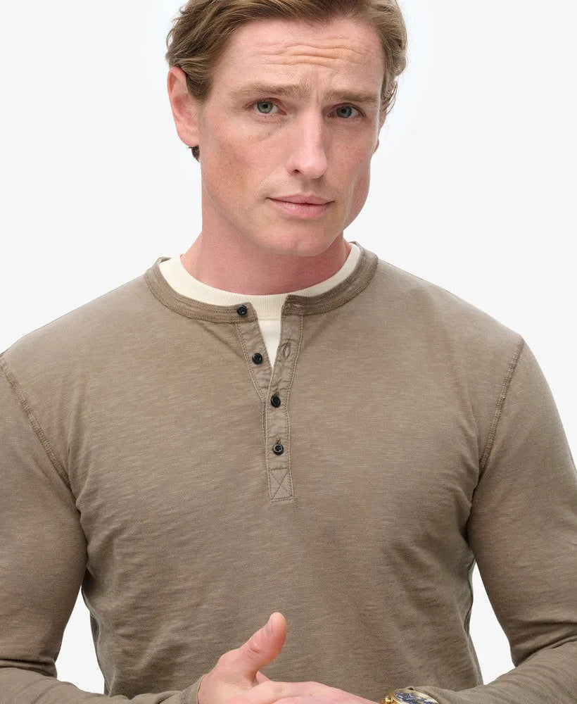 Long Sleeved Jersey Henley Top