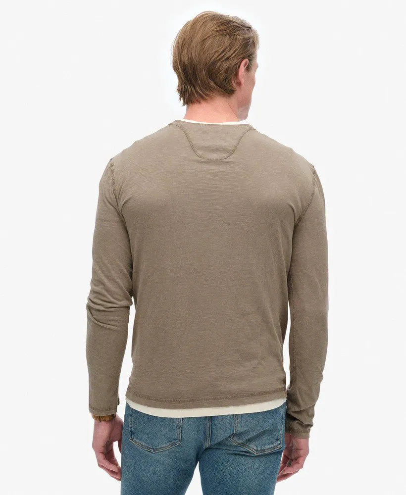 Long Sleeved Jersey Henley Top