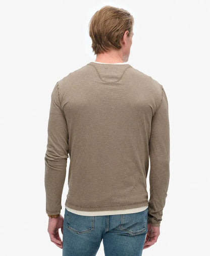 Long Sleeved Jersey Henley Top