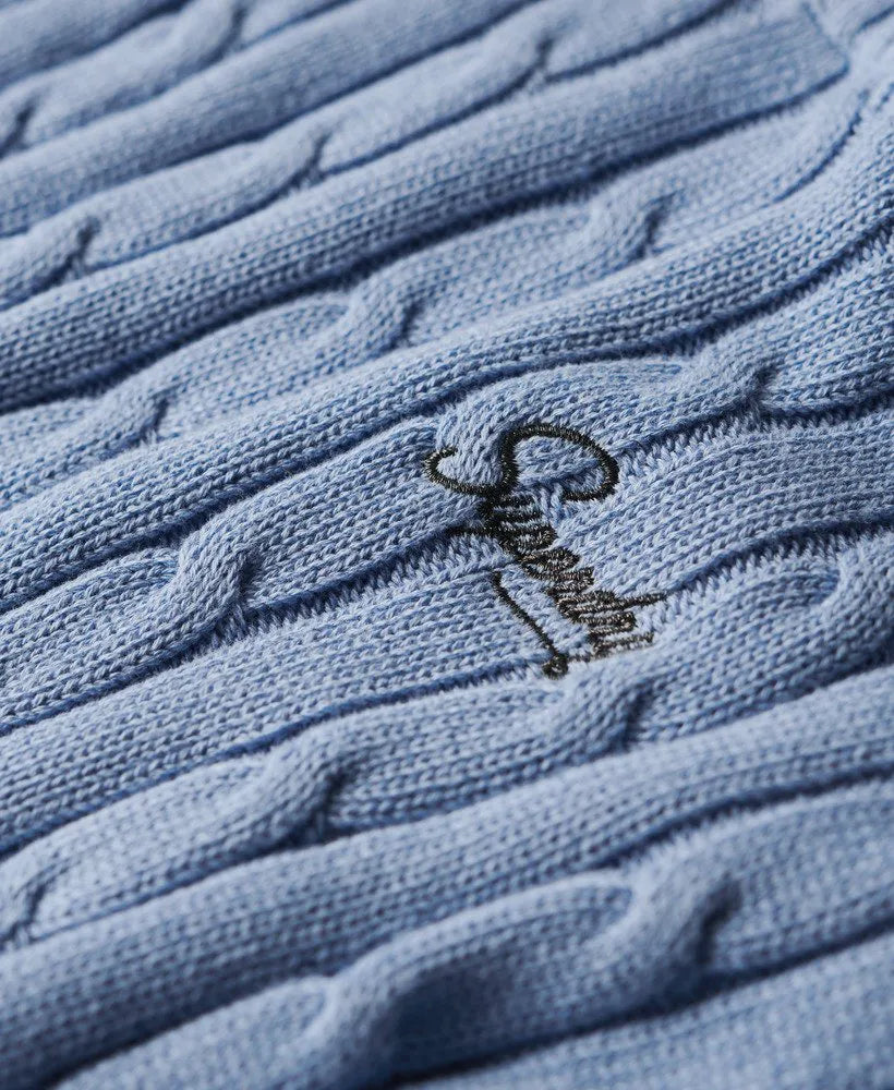 Vintage Dropped Shoulder Cable Knit Jumper