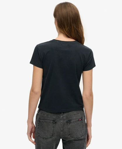 Embellished Poster Fitted T-Shirt