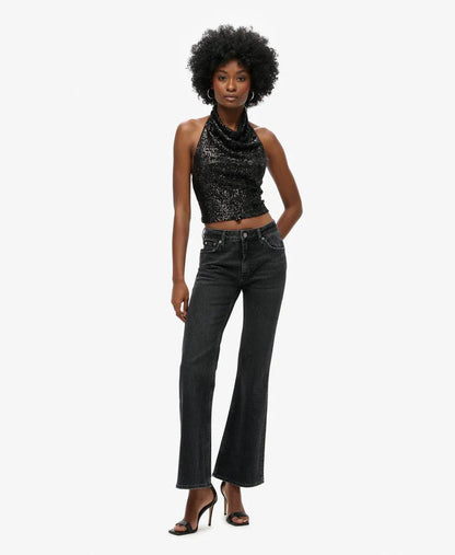 Black Plain Sequin
