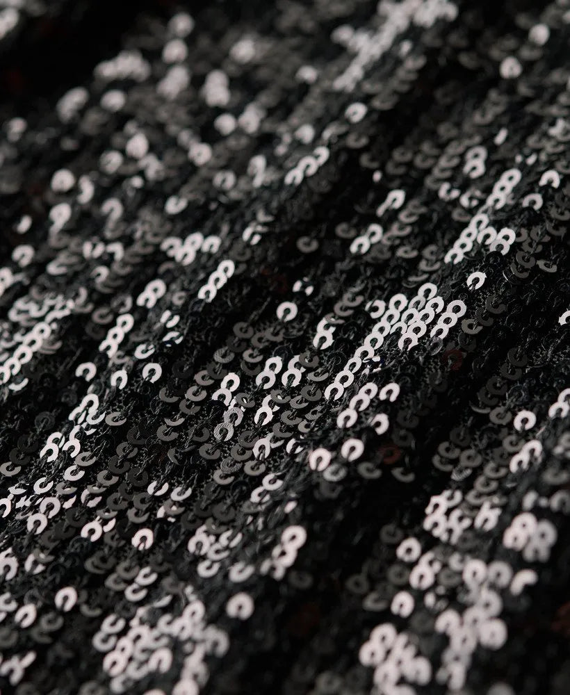 Black Plain Sequin