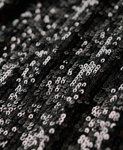 Black Plain Sequin