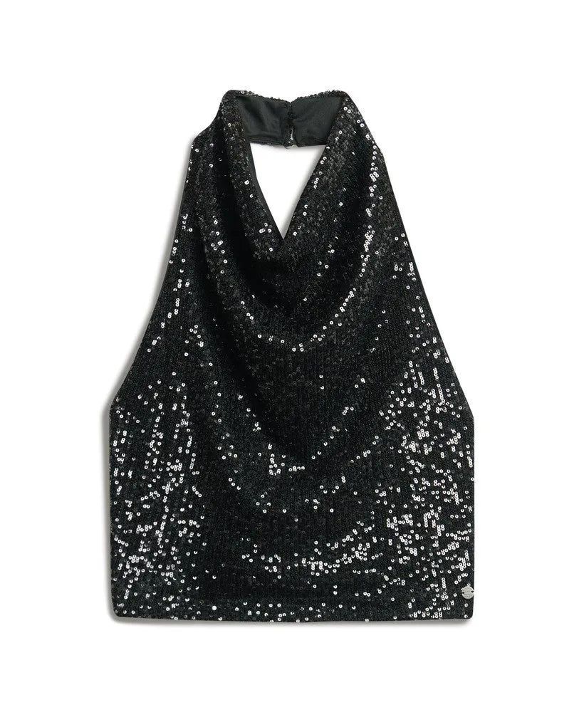 Black Plain Sequin