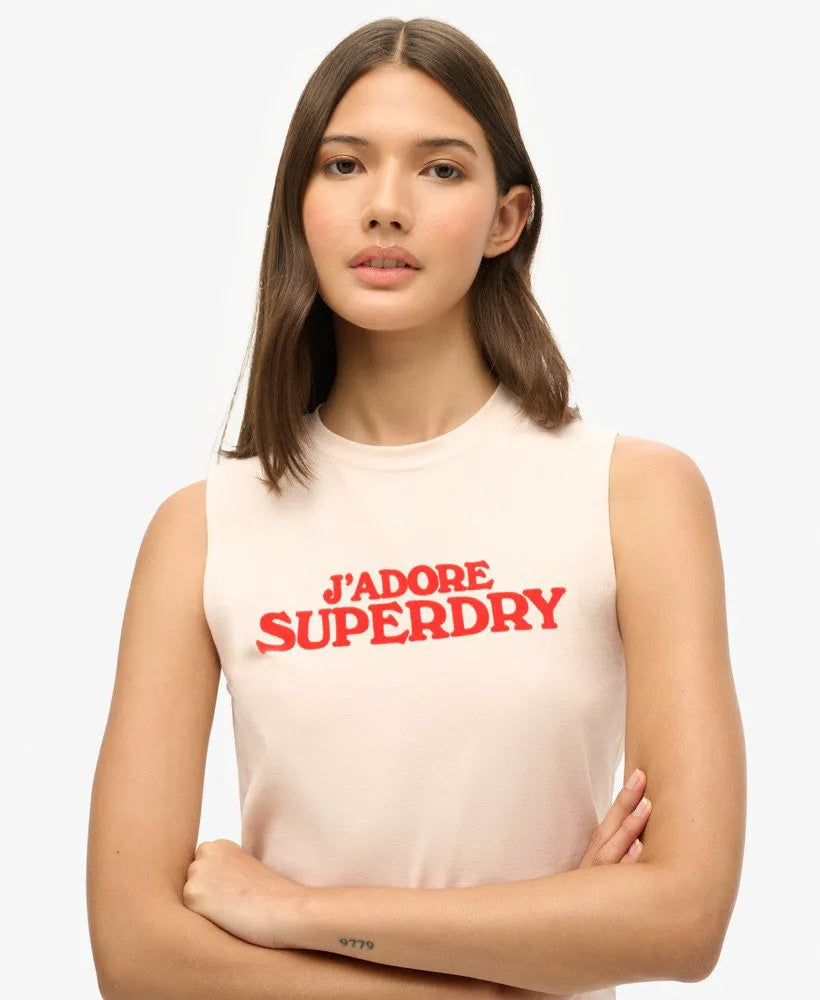 Sport Luxe Graphic Fitted Tank Top