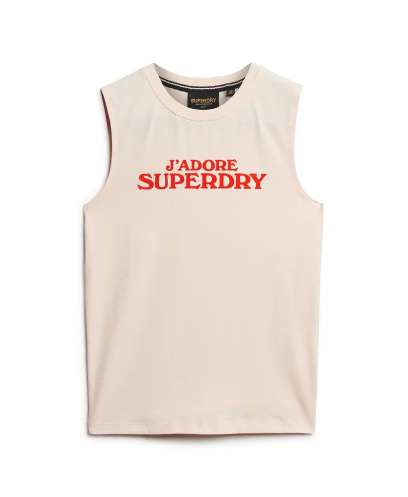 Sport Luxe Graphic Fitted Tank Top