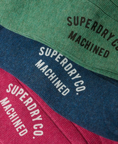 Organic Cotton Unisex Core Rib Crew Sock 3 Pack