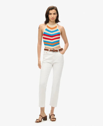 Hanky Hem Halter Crochet Top