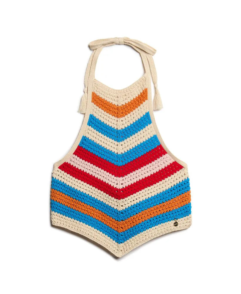 Hanky Hem Halter Crochet Top