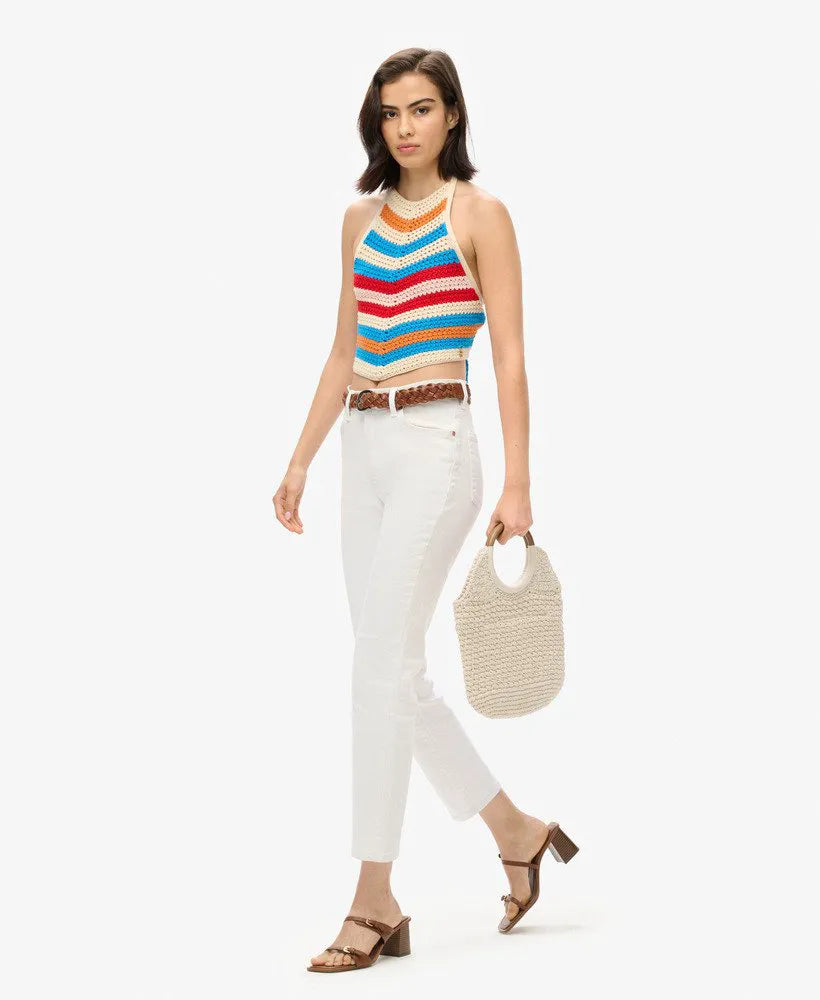 Hanky Hem Halter Crochet Top