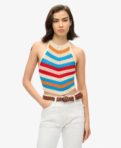 Hanky Hem Halter Crochet Top