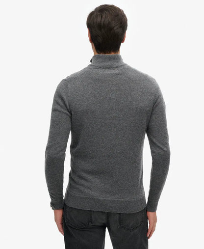Essential Embroidered Knit Half Zip Jumper