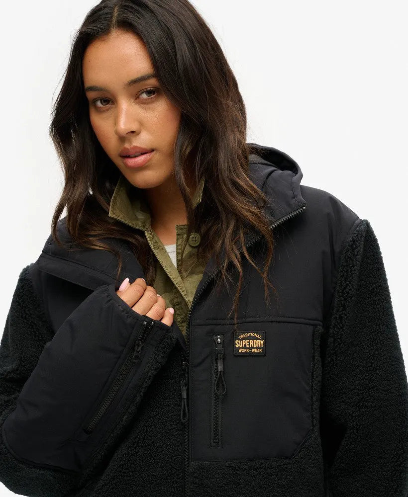 Oversized Hood Expedition Borg Hybrid Jacket