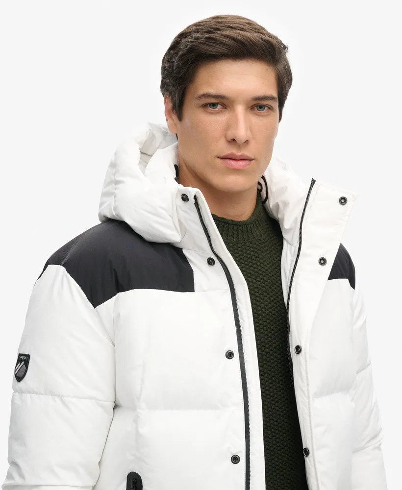 Hooded Box Quilt Puffer Jacket