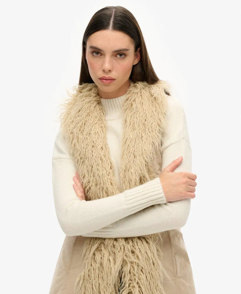 Faux Fur Afghan Long Gilet