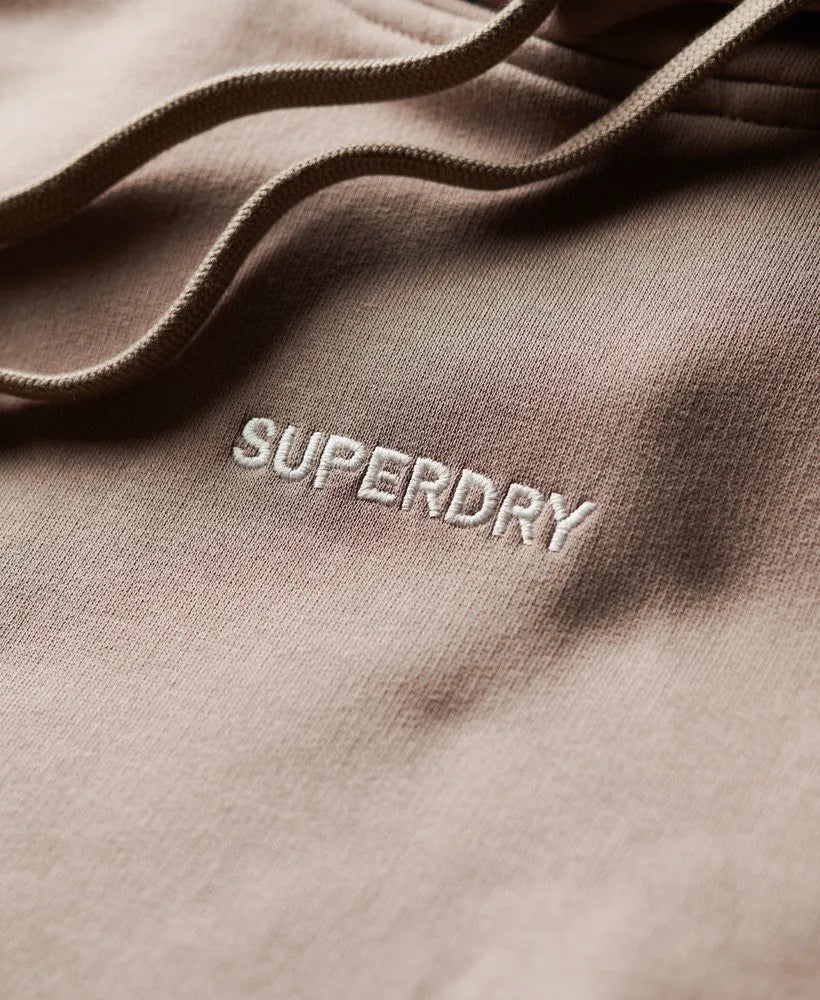 Micro Logo Graphic Loose Hoodie