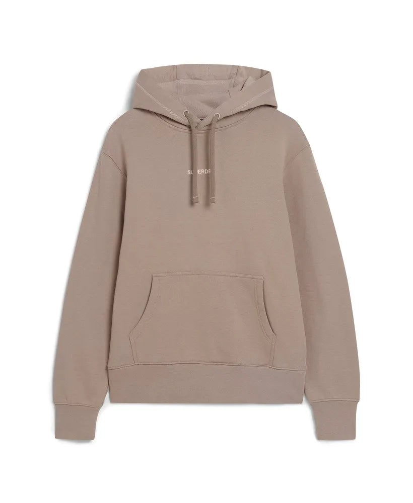 Micro Logo Graphic Loose Hoodie