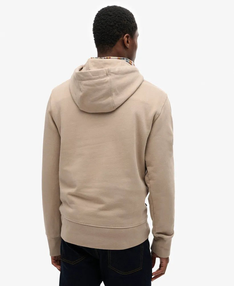 Micro Logo Graphic Loose Hoodie