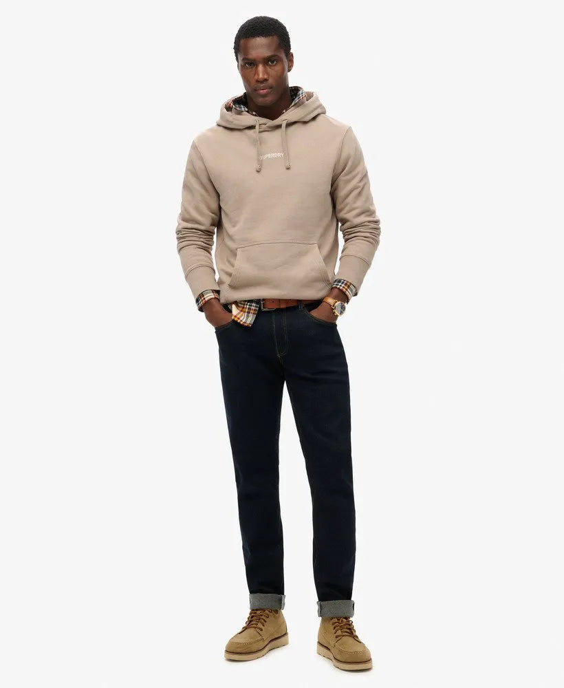 Micro Logo Graphic Loose Hoodie