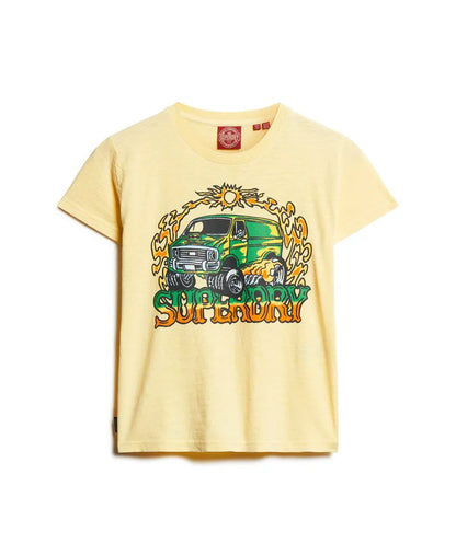 Neon Motor Graphic Fitted T-Shirt