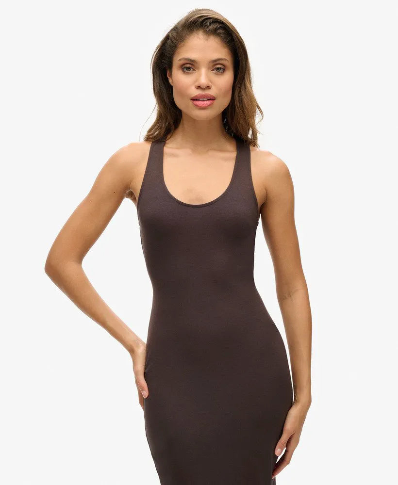 Scoop Neck Jersey Midi Dress