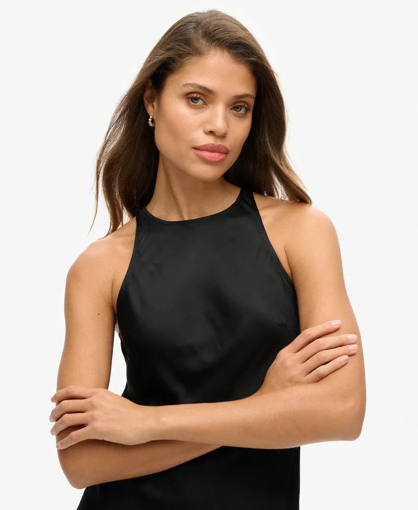 Satin Racer Mini Dress