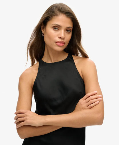 Satin Racer Mini Dress