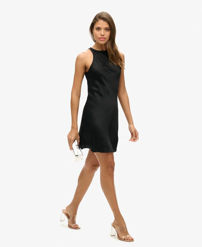 Satin Racer Mini Dress